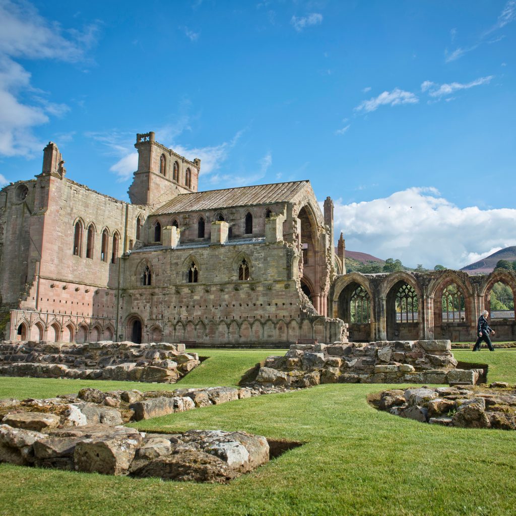 An abbey ruins near Kelso