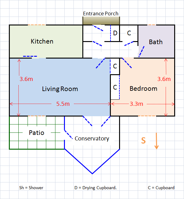 Floor plan of Begrum Cottage