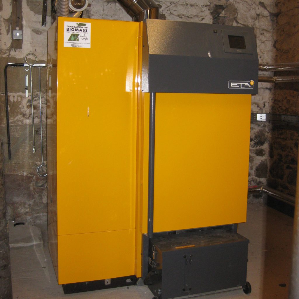 Biomass boiler to heat our hotwater and heating in our eco friendly cottages