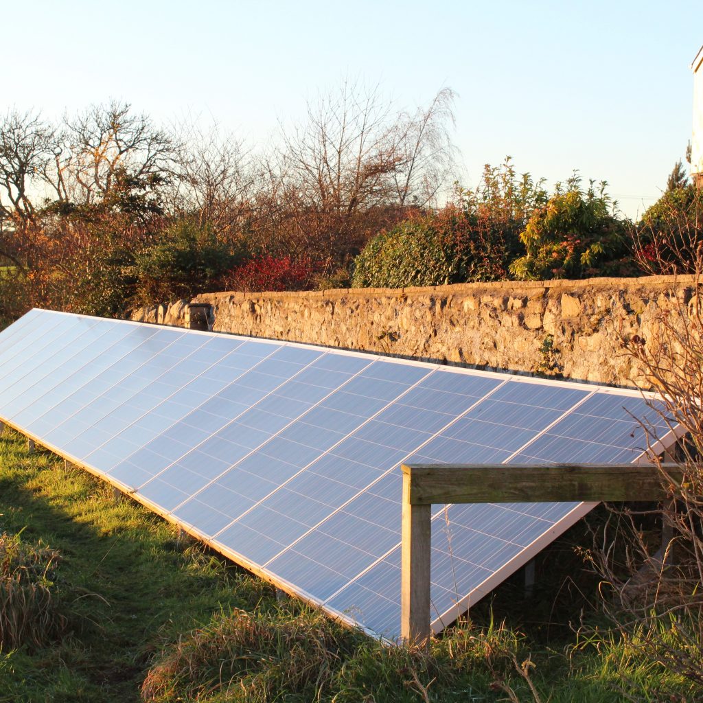 Solar panels at Burnbrae eco-friendly holiday cottages