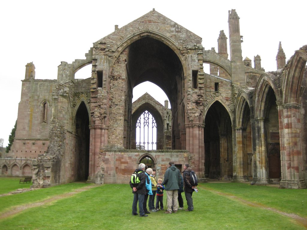 Melrose abbey a beautiful place to visit near Burnbrae Holidays