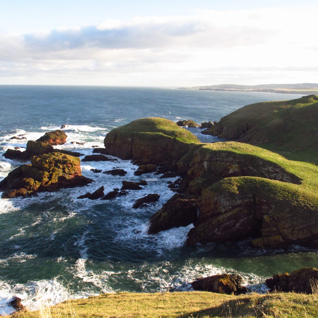 Dramatic coastline at St Abbs Head in Scottish Borders
