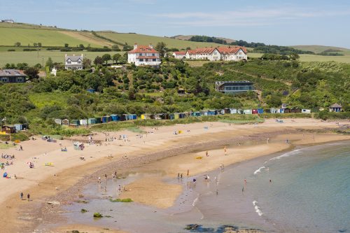 An overview of Coldingham Bay.
